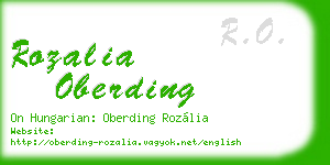 rozalia oberding business card